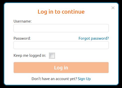 Chaturbate Login Form