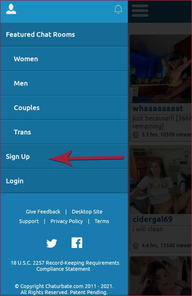 Chaturbate Mobile Registration