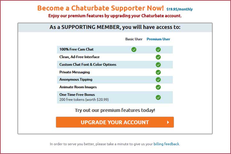 Premium users of Chaturbate