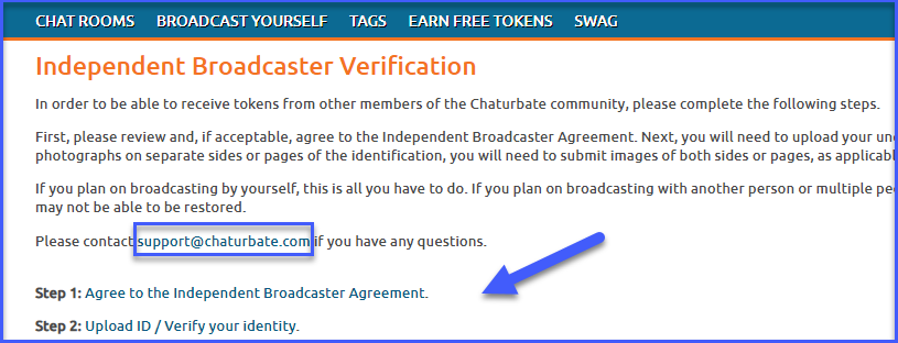 Chaturbate - Independent broadcaster verification