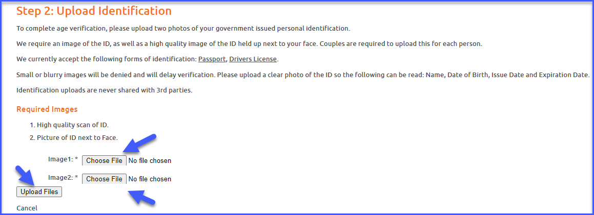 Chaturbate identification documents